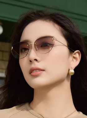 2025年新款浪特梦太阳镜GM墨镜女J32068无框简约可定做近视眼镜