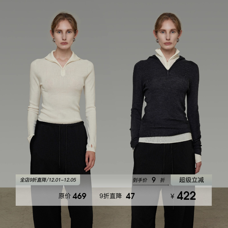 UNSPOKEN半开领针织衫