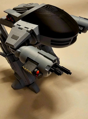 初代机械战警 执法机器人ED-209 高20cm  混世模玩工作室创意作品