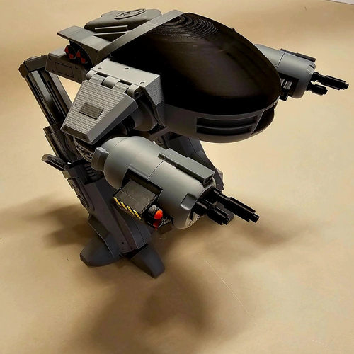 初代机械战警 执法机器人ED-209 高20cm  混世模玩工作室创意作品