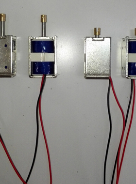 双向自保持电磁铁脉冲式推拉电磁铁行程12MM 惯穿式2头出轴