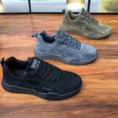 2025新款 男士 百搭日常皮面系带休闲鞋 男鞋 透气舒适防软底滑运动鞋