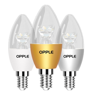 欧普led灯泡E27大小螺口蜡烛尖泡节能灯泡e14球泡超亮单灯光源E