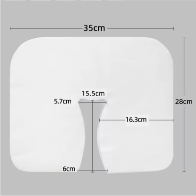 美容院按摩床趴巾一次性头垫巾洞巾孔巾枕巾心形U型孔全棉100片