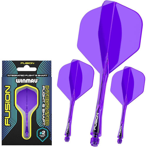 WINMAU Fusion No2 Shape威马2号小方形一体尾翼镖杆2BA丝口镖杆
