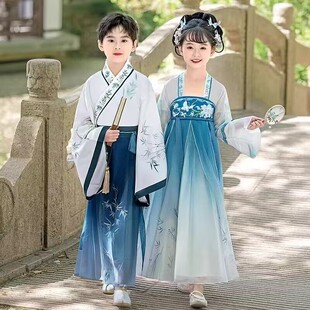 古風(fēng)帥氣唐裝 漢服男童2025新款 女童兒童古裝 國(guó)學(xué)秋季 演出服春秋款