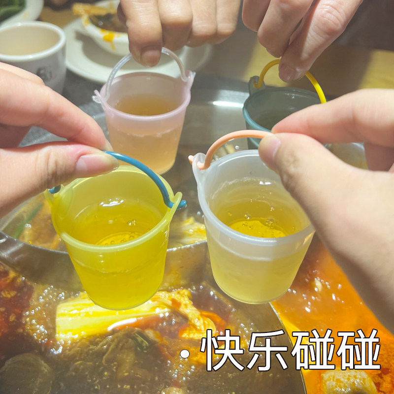 网红迷你儿童怀旧水桶杯喝酒小酒杯茶杯抖音同款小桶小趴菜洒桶