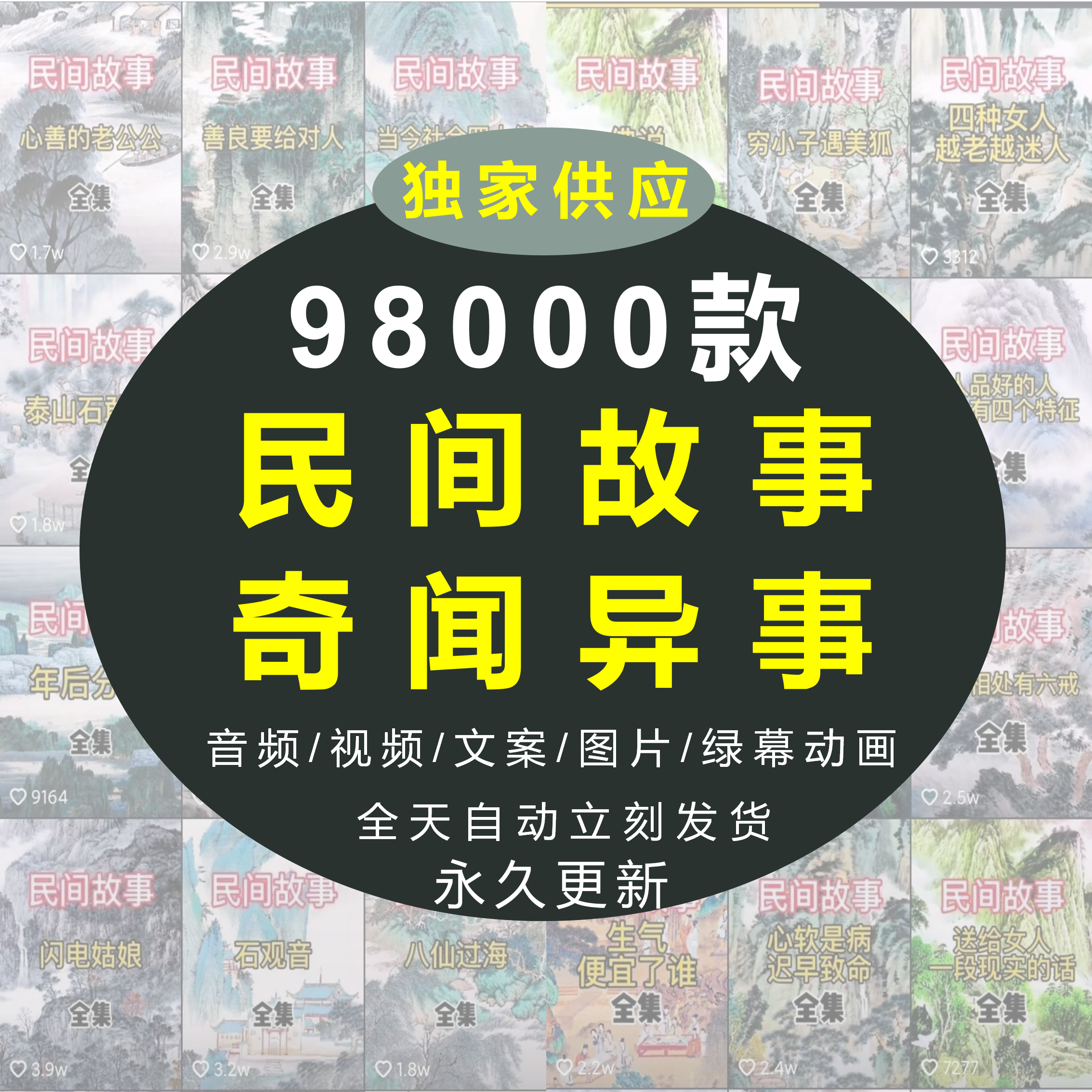 民间故事文案热门奇闻异事短视频素材抖音快手自媒体音频图片教程