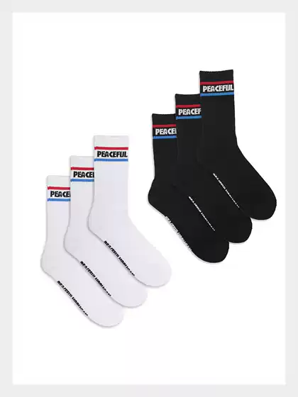 PEACEFUL HOOLIGAN Striped Master Socks TUBE 3-Pack (Original ¥198)