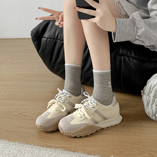 小码阿甘鞋女313233真皮德训鞋轻便透气运动小白鞋2026新款春夏季