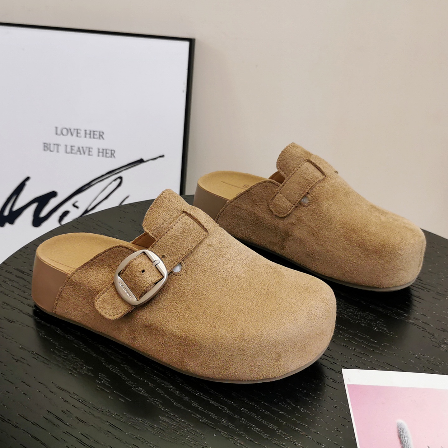 厚底勃肯鞋软底一脚蹬懒人半拖女