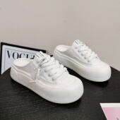 2026新款 夏季 增高显瘦休闲个性 百搭半拖厚底女鞋 防滑懒人外穿拖鞋