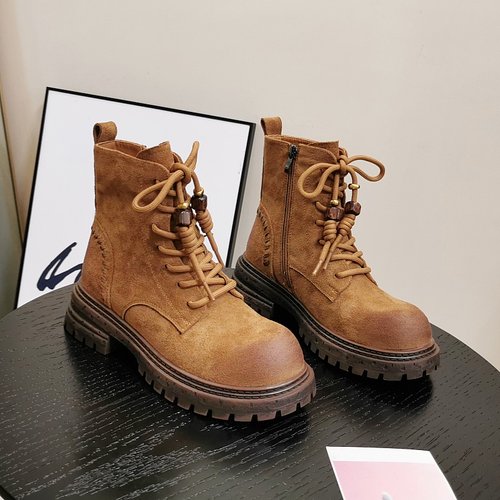 厚底马丁靴复古英伦风机车工装靴