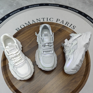 爆款厚底增高显腿长老爹鞋女2026新款复古休闲鞋百搭超轻便运动鞋