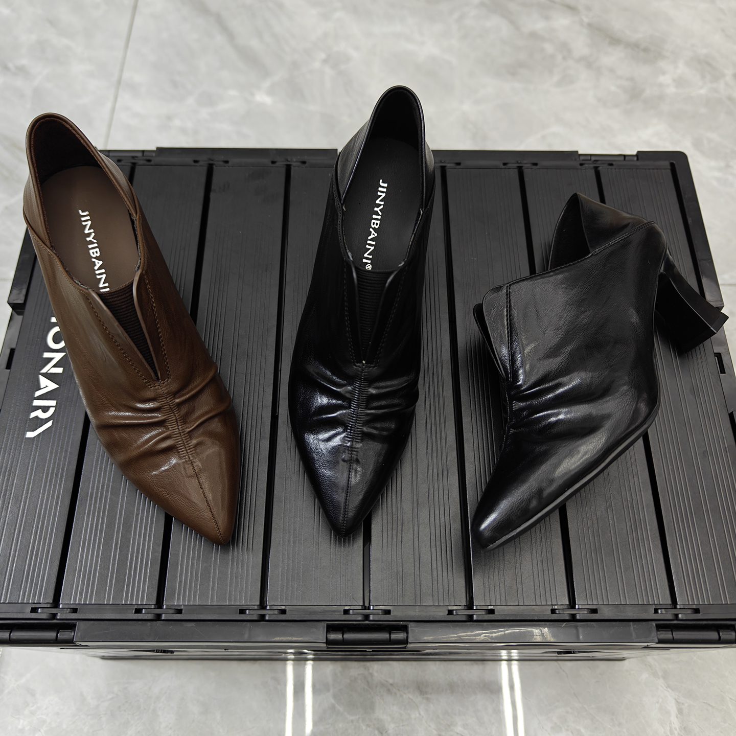 软面时尚尖头深口气质高跟单鞋女