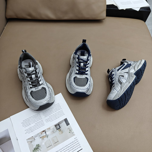 老爹鞋厚底增高显脚小拼色运动鞋