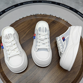 包头半拖鞋 一脚蹬小白鞋 女2026新款 爆款 高级感轻便大头鞋 厚底时尚