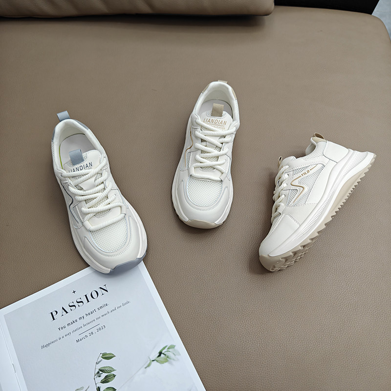 厚底超轻便网面透气阿甘鞋女2026夏季百搭爆款休闲运动舒适老爹鞋