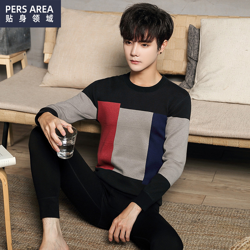 青少年冬季可外穿圆领保暖内衣