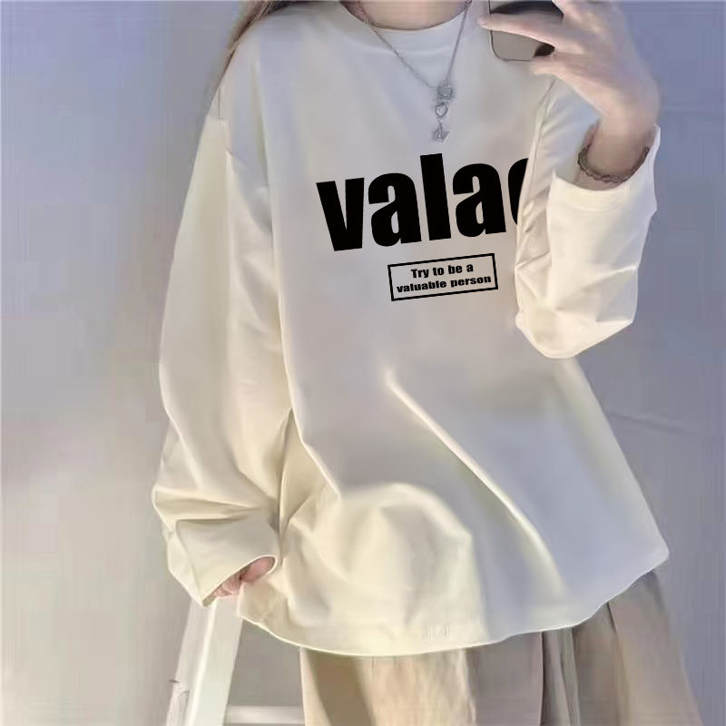 欧货大码纯棉打底衫女内搭oversize宽松显瘦上衣ins情侣长袖T恤夏,女装/女士精品,T恤,淘宝优惠券,粉丝福利购,淘宝优惠卷