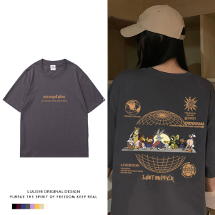 宽松显瘦ins超火上衣 胖mm短袖 宽松chic港味大码 T恤女2021年夏季