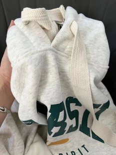 胖mm大码 卫衣女秋冬加绒加厚连帽外套男友风hiphop潮ins外套上衣