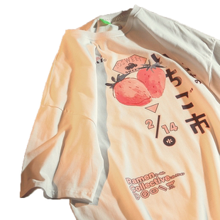 超火cec短袖t恤女宽松大码韩版潮ins原宿bf慵懒风潮牌上衣服夏季