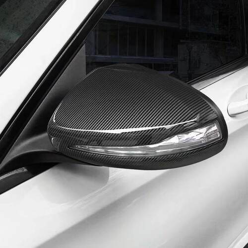 奔驰C级C200L/E300L/GLC260L/GLA后视镜倒车镜碳纤保护壳内饰改装