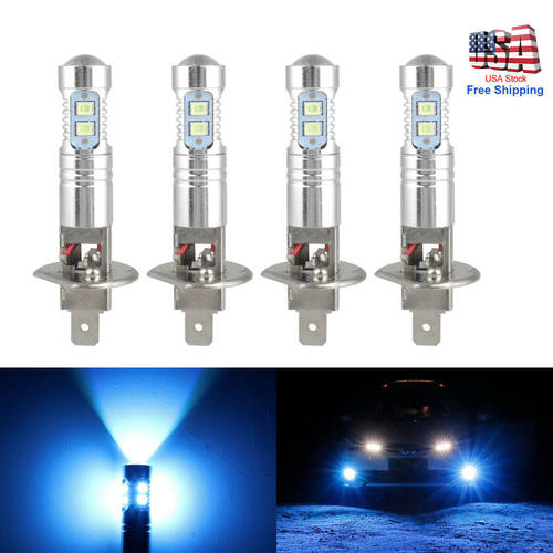 汽车led雾灯 H3 H1 50W 2835 10SMD 防雾灯 大功率车灯泡 6000K