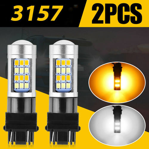 汽车LED灯 白黄双色转向灯 1157 T25 3157 2835 42SMD 带转向日行