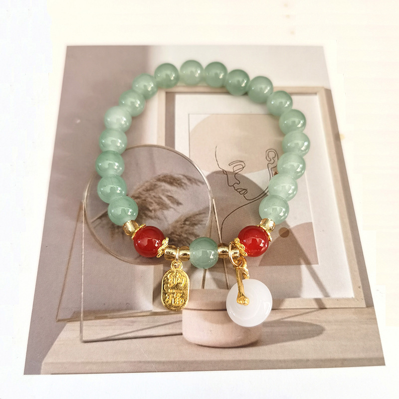 闺蜜女4叶草葫芦龙珠莲花清新甜美手链