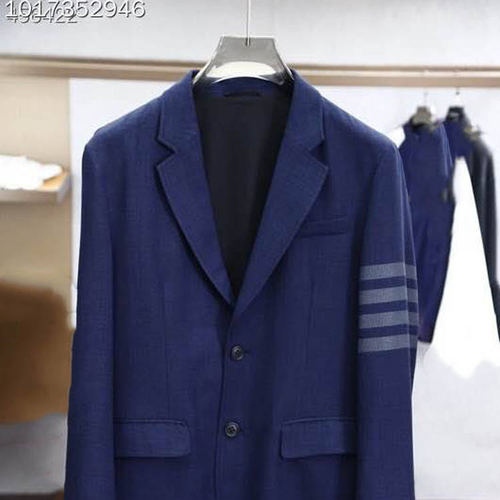 2025春季新款青少年潮流条纹四道杠开衫潮牌透气两扣休闲西服外套