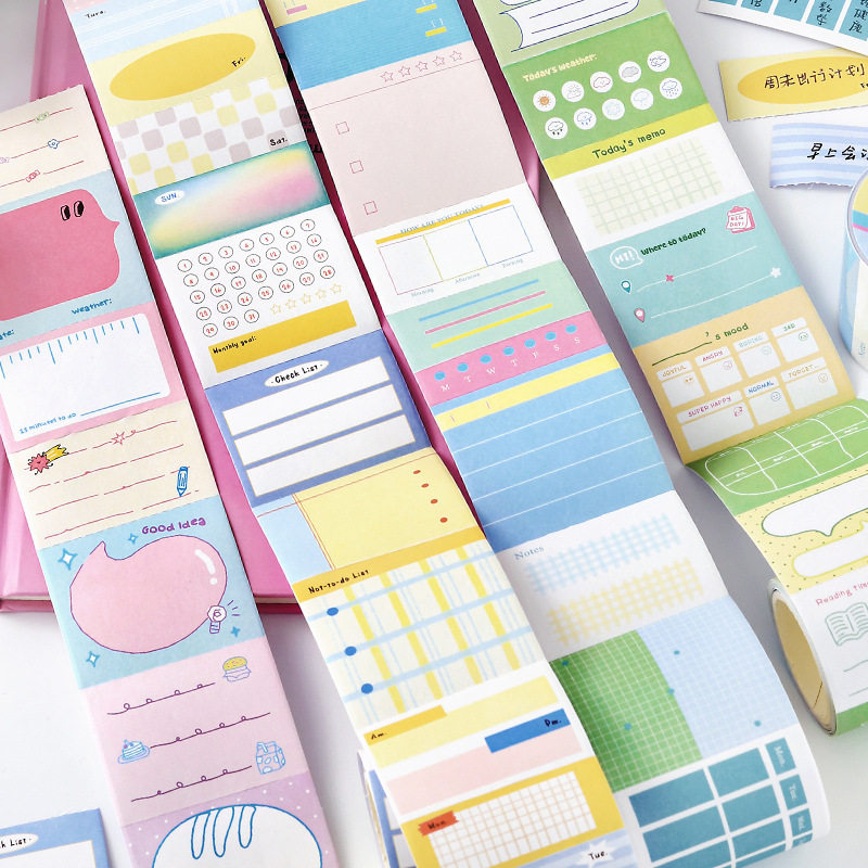 生活记录er系列可撕便签卷  韩系简约功能可书写边框格子素材贴画,文具电教/文化用品/商务用品,和纸胶带,淘宝优惠券,粉丝福利购,淘宝优惠卷