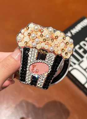 爆米花手工带钻轻奢磁吸款气囊支架Magsafe强力吸附苹果安卓通用