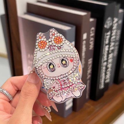 墨镜布布手工带钻磁吸款气囊支架Magsafe强力苹果安卓通用闪钻