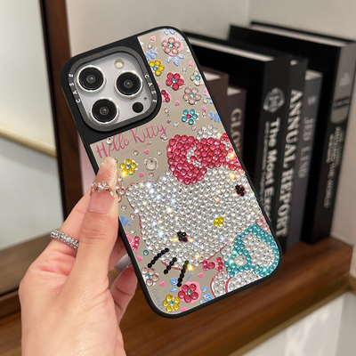 手工钻KT猫适用于iPhone17promax手机壳16pro卡通可爱苹果15pro高级感14promax女款全包创意holle kitty