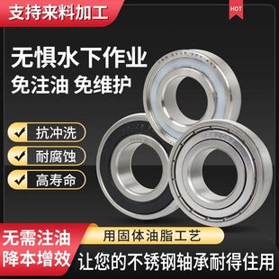 哈瓦洛固体油脂S6204 6205 06 07 08 09不锈钢免维护防水密封轴承