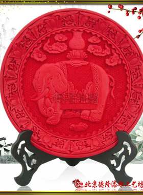 工艺开业吉象祝寿礼品雕漆厂