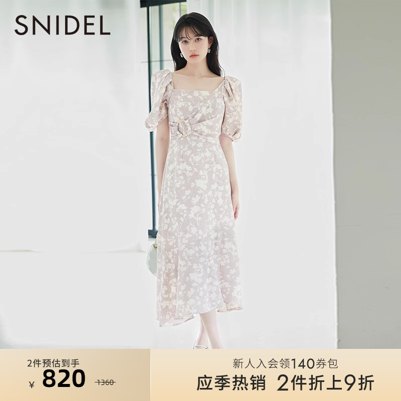 SNIDEL气质甜美碎花连衣裙