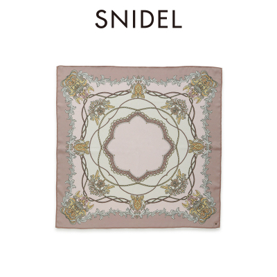 SNIDEL春夏款复古百搭印花丝巾小方巾披肩SWGG252669