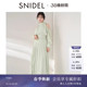 SNIDEL2026春夏新品 挖孔露肩收腰雪纺连衣裙SWFO261040 优雅泡泡袖