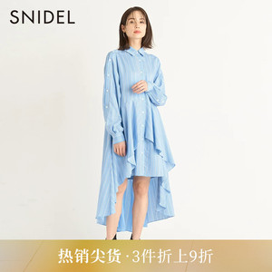 SNIDEL春夏款优雅简约翻领两穿鱼尾衬衫连衣裙SWFO232063