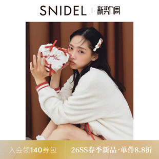 SNIDEL 蝴蝶结鸭嘴夹一字发夹发饰SHGG261208 HOME2026春夏新品