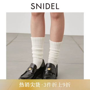 纯色简约百搭舒适纯色中筒袜SWGG241668 SNIDEL春夏款