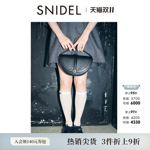 SNIDEL秋冬款时尚百搭半月形单肩包手提包SWGB254634