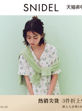 SNIDEL HOME2025春夏新品美乐蒂合作款翻领印花睡衣SHCT252090