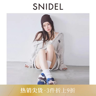 SNIDEL2025秋冬新品 百搭纯色高筒袜堆堆袜小腿袜SWGG254662 时尚