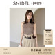 SNIDEL2025秋冬新品 简约百搭纯色圆领无袖 罗纹针织背心SWNT254043