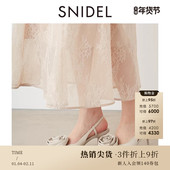 凉鞋 SNIDEL秋冬款 时髦气质花朵尖头包头细跟时装 SWGS244616