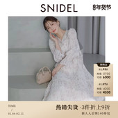 SNIDEL春夏款 优雅花苞袖 木耳边蛋糕百褶连衣裙SWFO251122